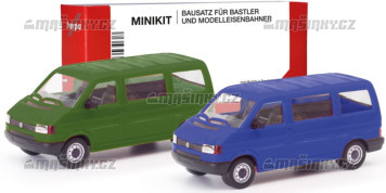 H0 - MiniKit VW T4, olivov zelen/modr (2 kusy)